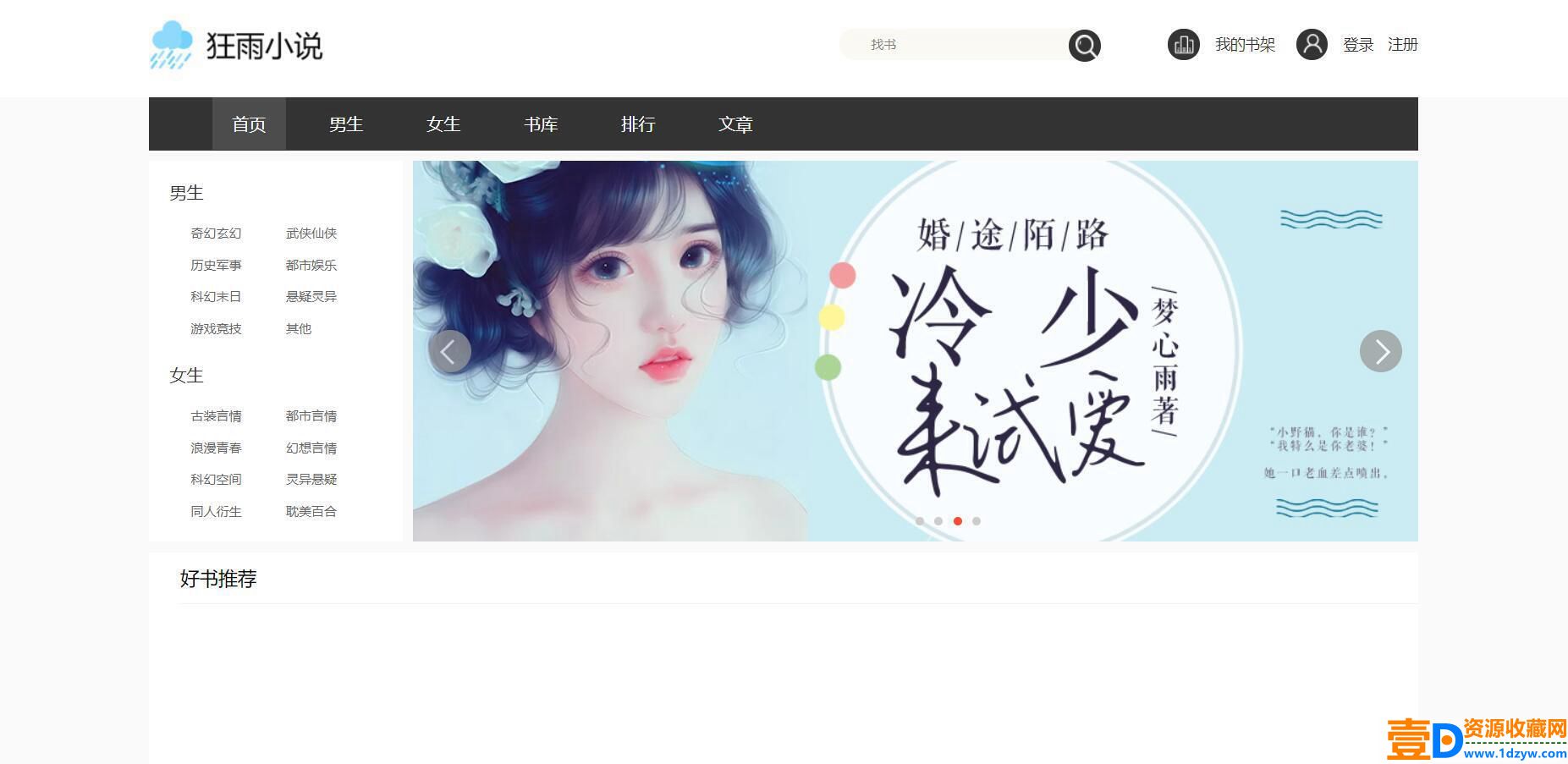 狂雨小说管理系统源码
