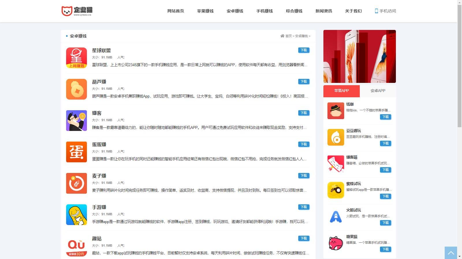 2024最新版手赚手机软件app下载排行网站源码 app应用商店源码(图2)